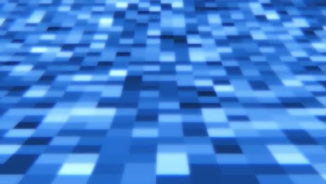 abstracto azul ascendente mosaico red de brillo azulejos cuadrados luz intermitente - 4k movimiento de bucle sin costuras animación de fondo