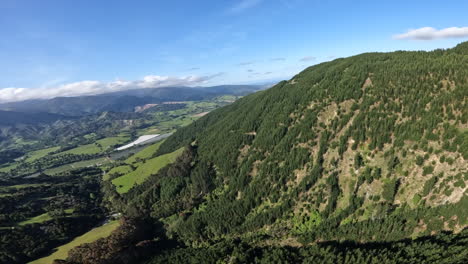 pov helicopter flying through the motueka valley, new zealand