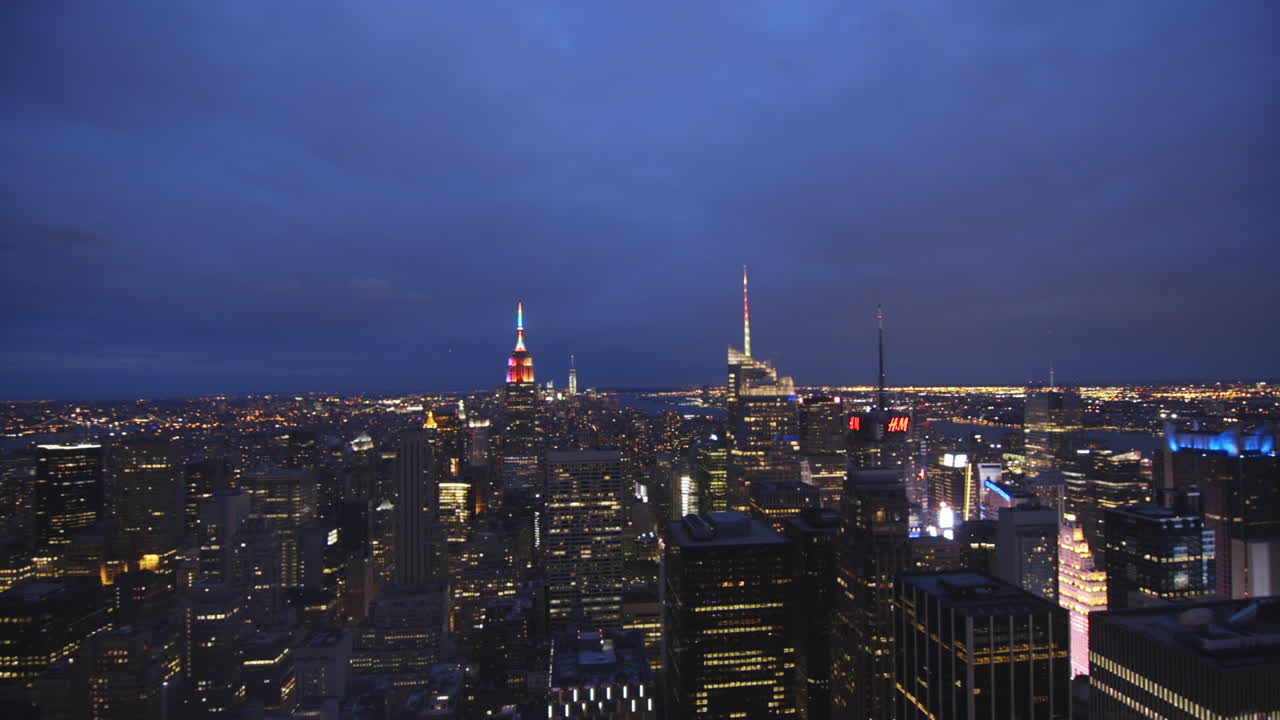 Night View of the New York City Skyline