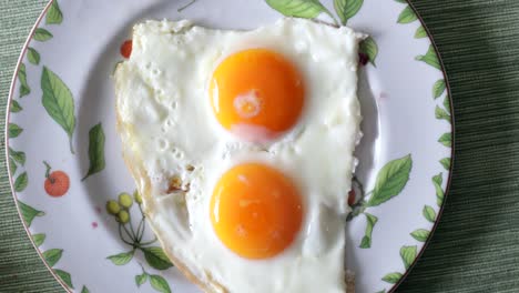 fried eggs on a plate