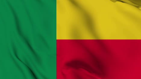 benin flag seamless waving animation