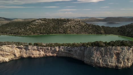 mir lake at croatia's national park kornati