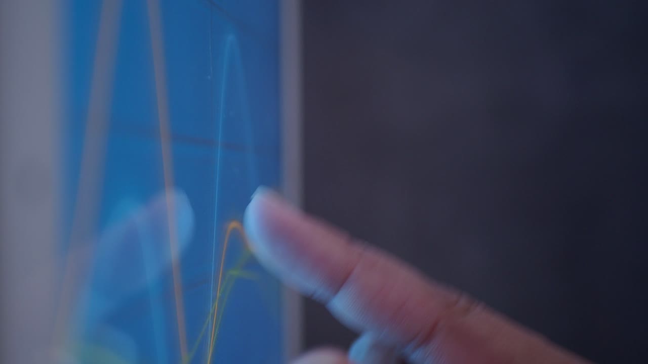 Touching a touchscreen graph