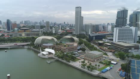 singapore cityscape aerial view