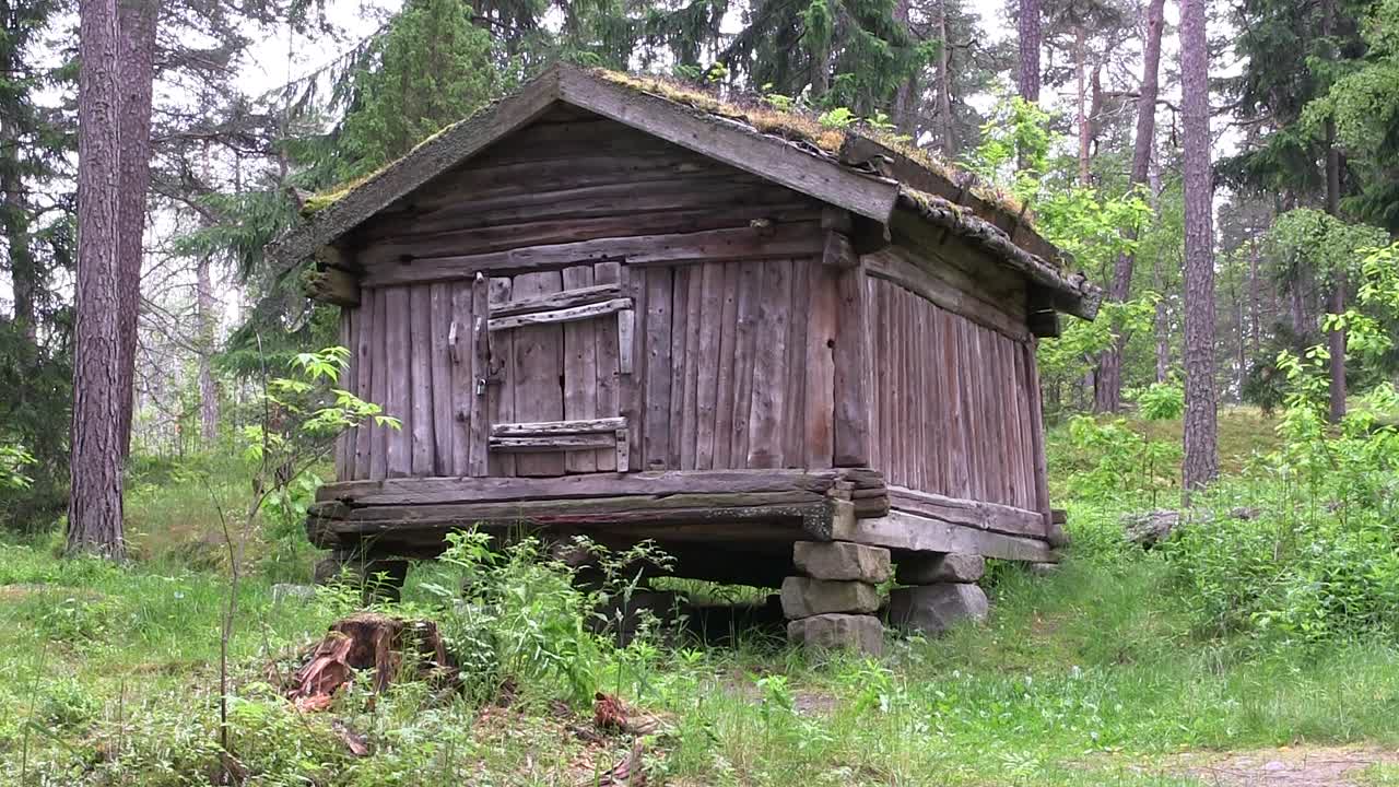 핀란드의 나무 오두막