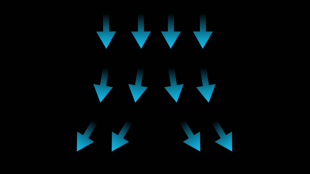 Blue Gradient Arrows Pointing Down