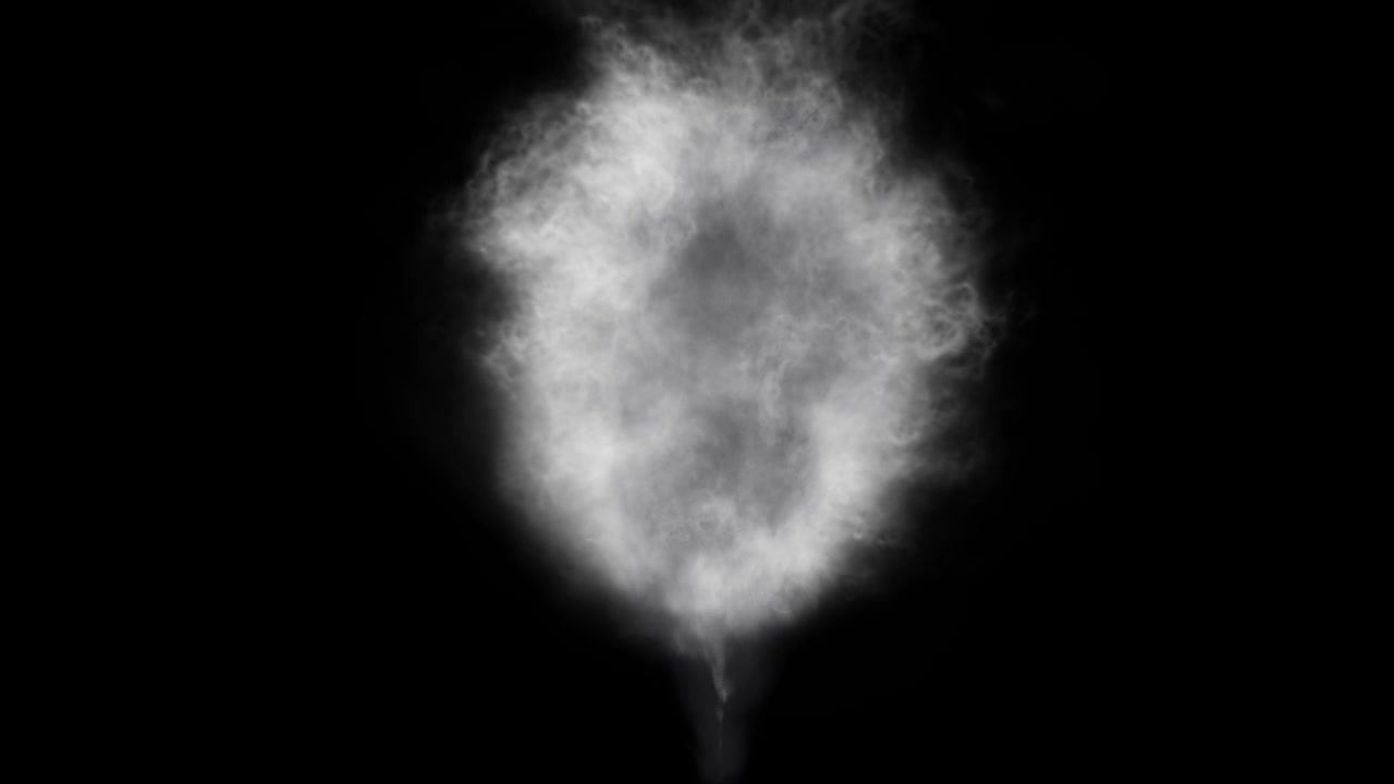 Fumo bianco che si innalza su uno sfondo nero