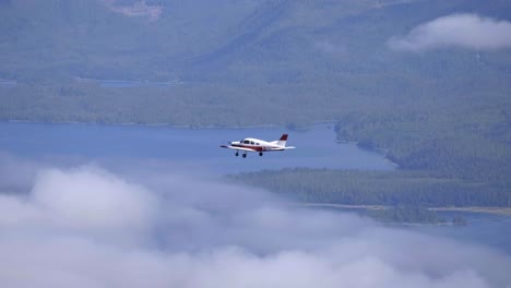 Beautiful-View-of-Small-Single-Engine-Aircraft-Flying-in-the-Air