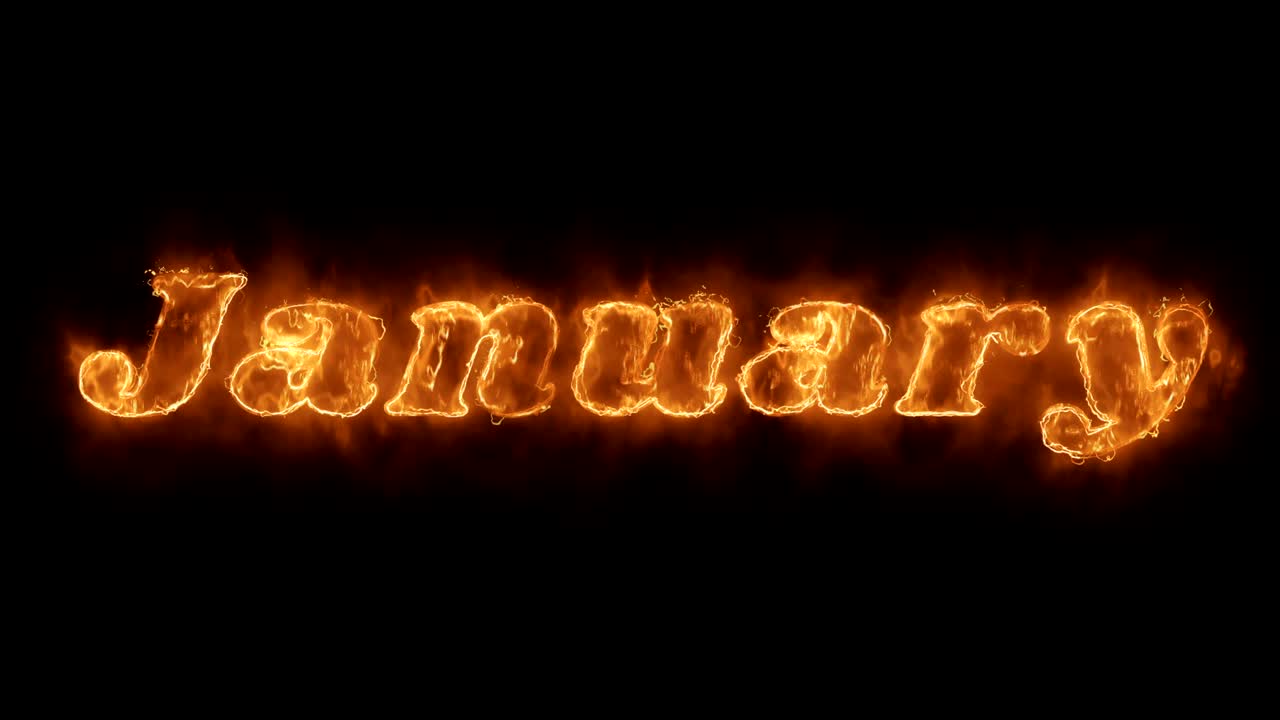 1월 말 핫 애니메이션 불타는 현실적인 불 불꽃 루프