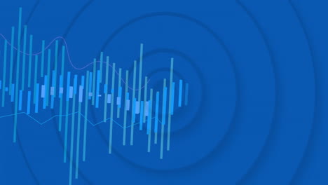 animación de diagramas que se mueven sobre círculos azules