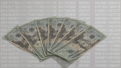 money piling up with number codes