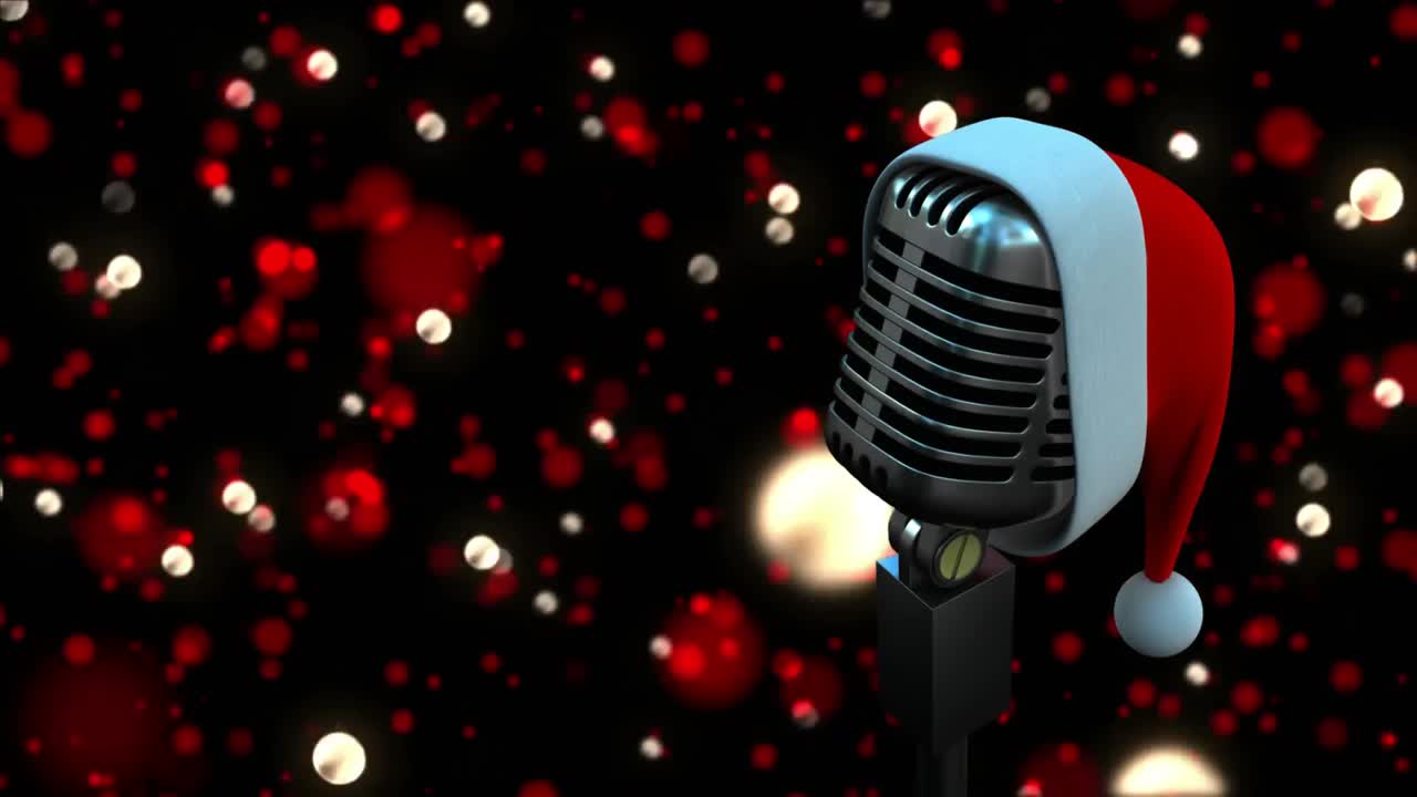 마이크와 산타 모자