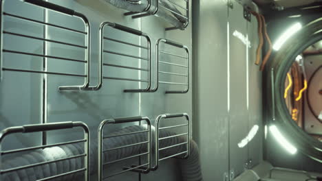 interior of futuristic internation space station