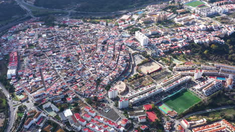 san roque small town spain aerial shot north of the gibraltar peninsula