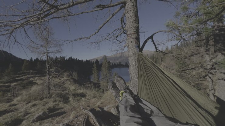 Relaxing in a Hammock with Mountain Views