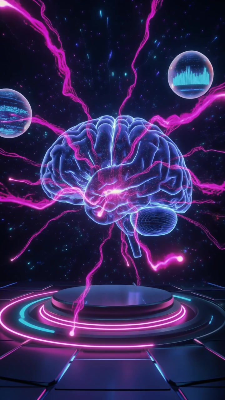 Digital Human Brain Model with Neural Activity and Data Visualization