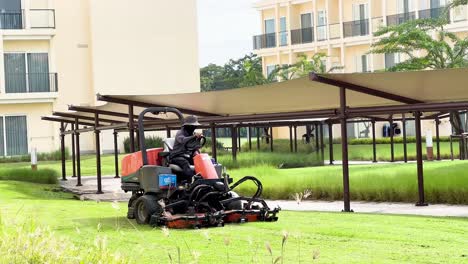 landscaping maintenance in a residential complex