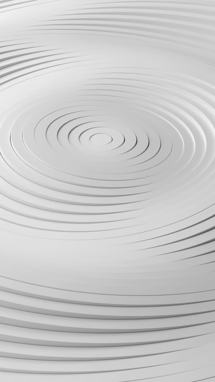 White circular object with black background and white background. Vertical looped animation