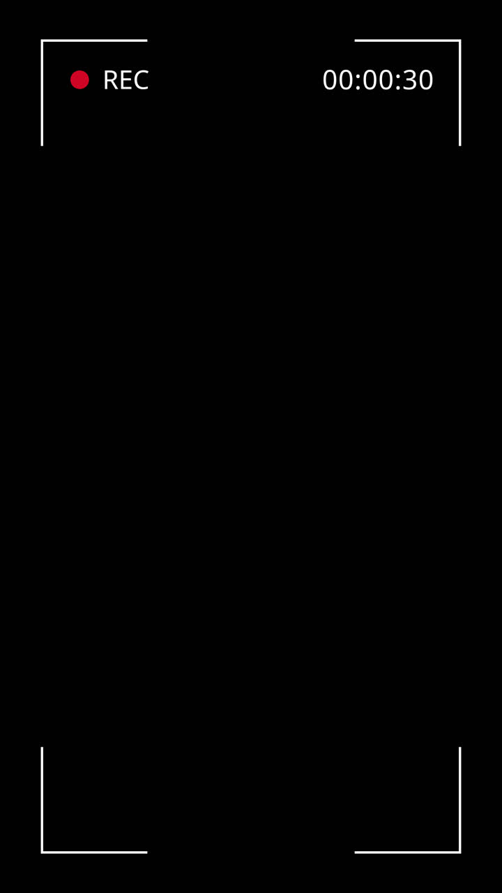 Vertical Camera Recording Screen Overlay with Timer