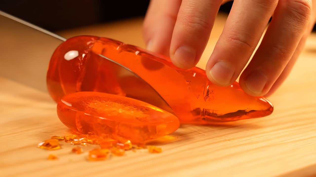 오렌지 고추 를 잘라내는 것