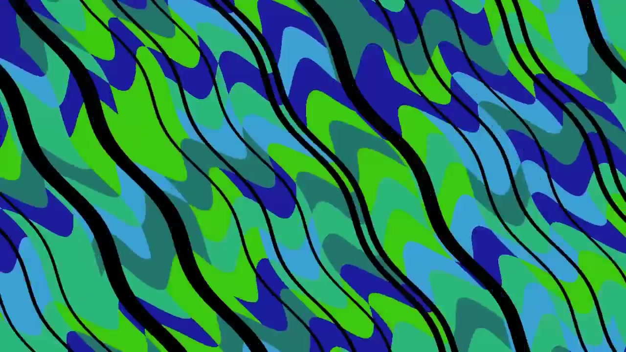 Modello ondulato astratto con movimento liquido blu e verde