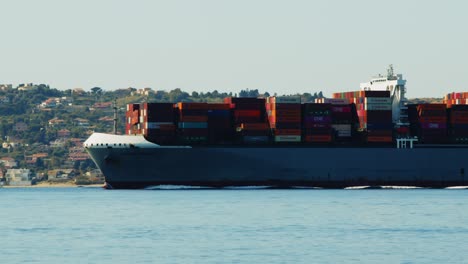 container cargo ship in the ocean