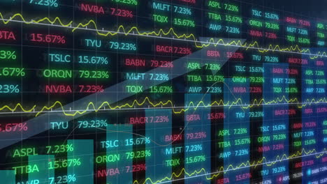 Animación-De-Datos-Y-Tendencias-Del-Mercado-De-Valores-Sobre-Gráficos-Y-Cuadros-Financieros