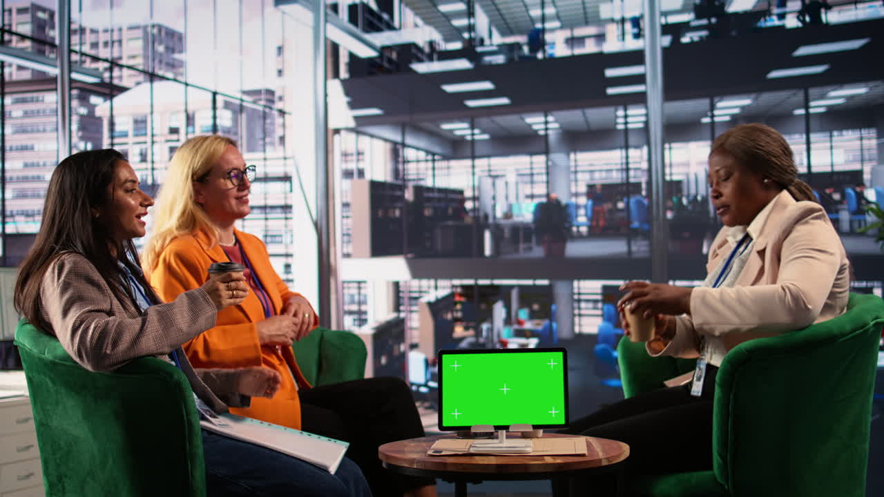 회의에서 사업가 여성