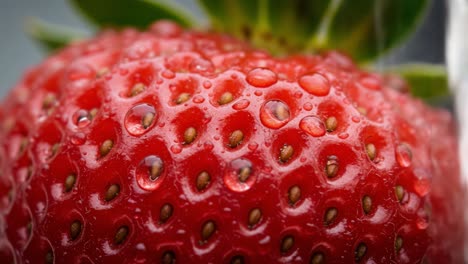 strawberry,fruit,red,texture,fresh,juicy,closeup,natural,water,droplets,shine,vibrant,healthy,agriculture,garden,detail,macro,sweet,organic,nutrition,seasonal,ripe,color,photography,green,leaf,food,surface,reflective,tasty,plump,grown,bloom,farming,harvest,delicious,vitamins,edible,snack,summer