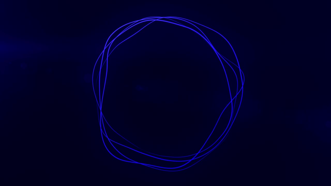 ultra hd 4k abstracto 3d render círculo de neón. círculos de neón azul abstracto futurista fondo de movimiento de alta tecnología. video animación 3d. 3840x2160