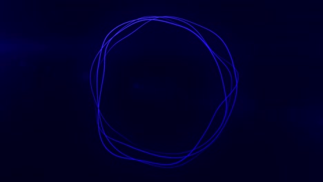 ultra hd 4k abstract 3d render neon circle. blue neon circles abstract futuristic hi-tech motion background. video 3d animation. 3840x2160