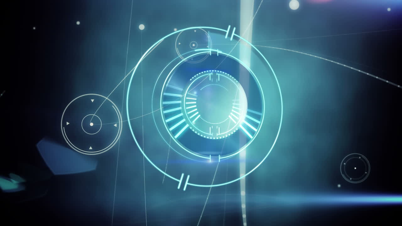 Animation of network of connections over scope scanning