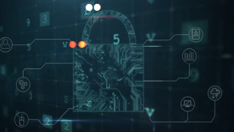 cyber crime and online security animation 4k