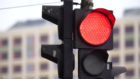 working traffic light on the city road during the day