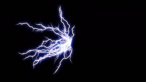 movement of energy like lightning on a black background