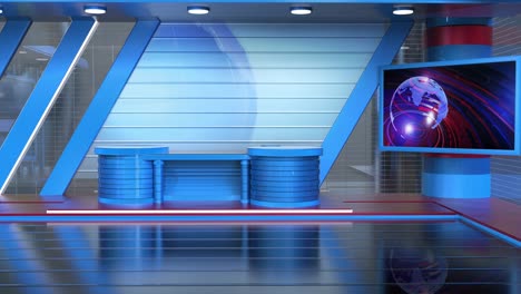 el bucle de fondo del estudio de noticias virtual en 3d