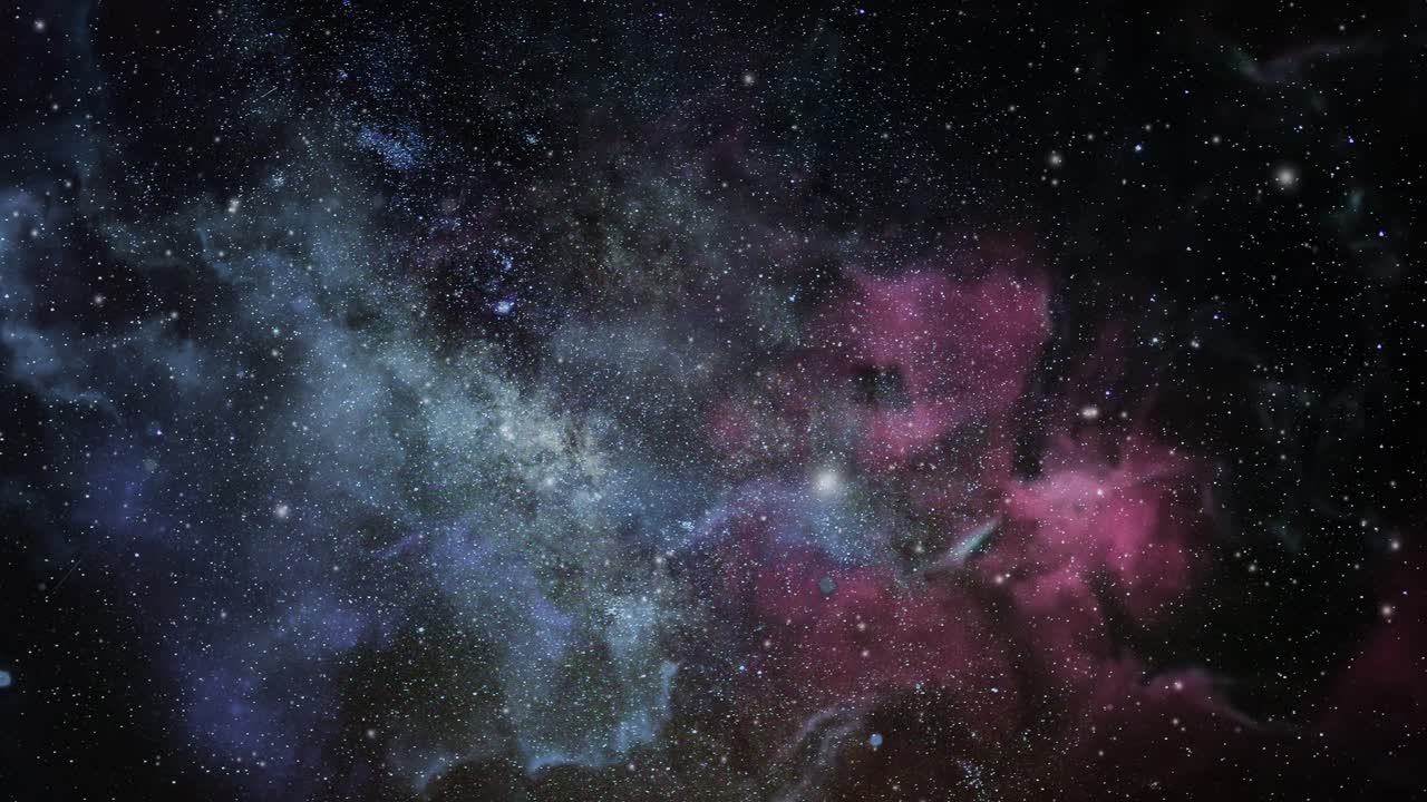 view of nebula clouds floating in the deep space