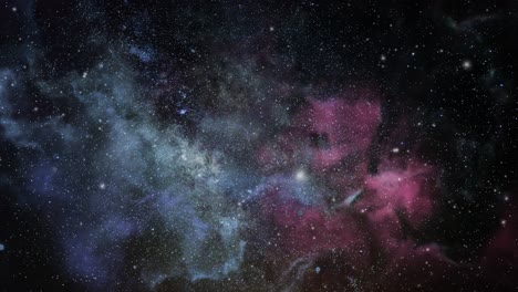 view of nebula clouds floating in the deep space