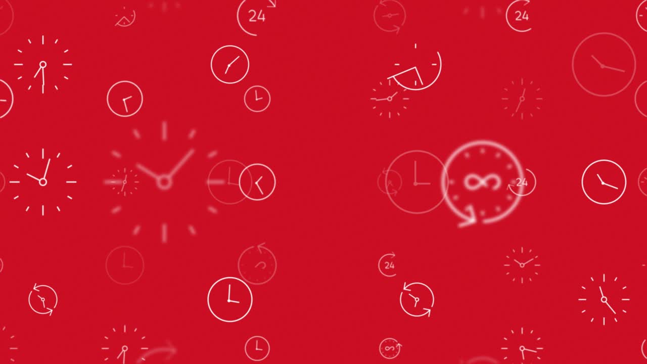 시계 시간 지연 및 움직이는 빠른 애니메이션