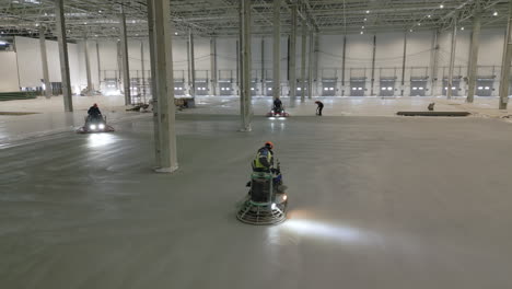 concrete floor pouring in a warehouse