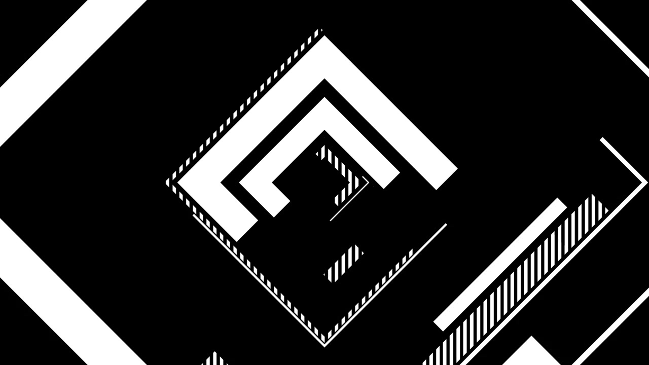 Moderne Abstrakt Sort-Hvid Geometriske Former Animationsloop