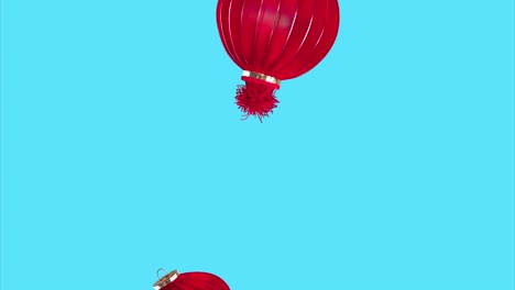 linterna asiática de vuelo animada en fondo claro. arte gráfico de movimiento oriental contemporáneo. abstracto festival tradicional chinés linternas rojas. plantilla decoraciones asiáticas de colores moviéndose al bucle del cielo 4k