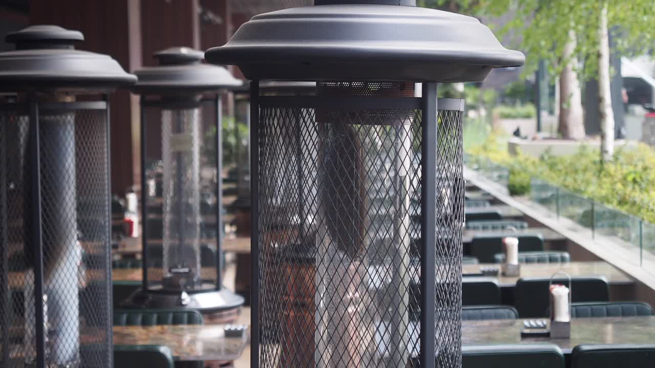 Outdoor Restaurant Patio with Heaters