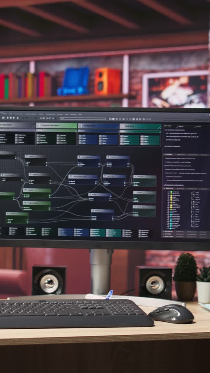 Verticale video van een machine learning-applicatie op een PC-scherm