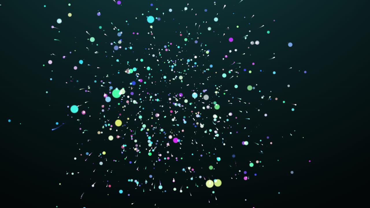 추상적인 다채로운 입자 폭발