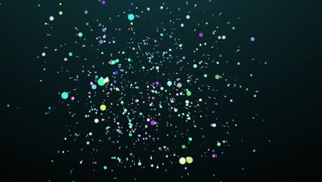 abstract colorful particle explosion
