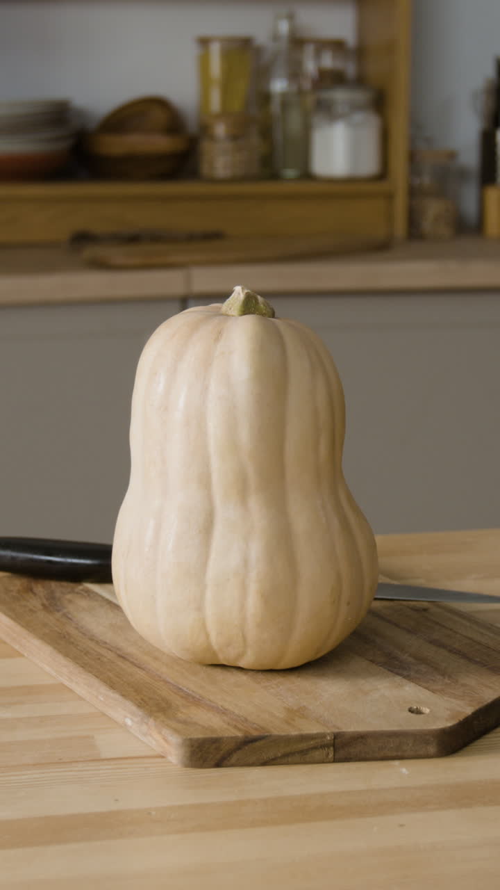 Butternut Squash on a Cutting Board
