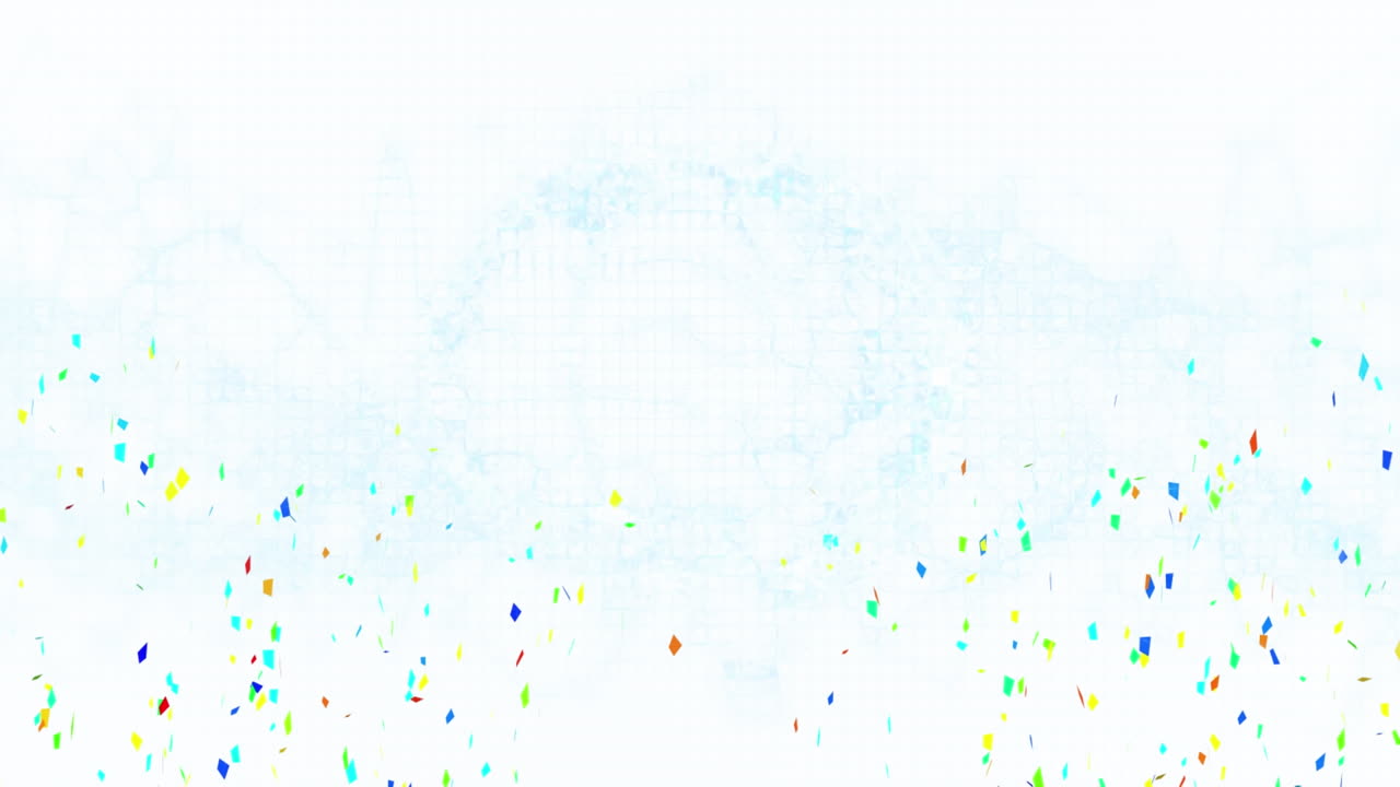 ⁇  배경 에 회전 하는 인간 뇌 위 에 떨어지는 다채로운 콘페티 의 애니메이션