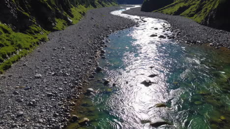 scenic river flowing through a rocky valley