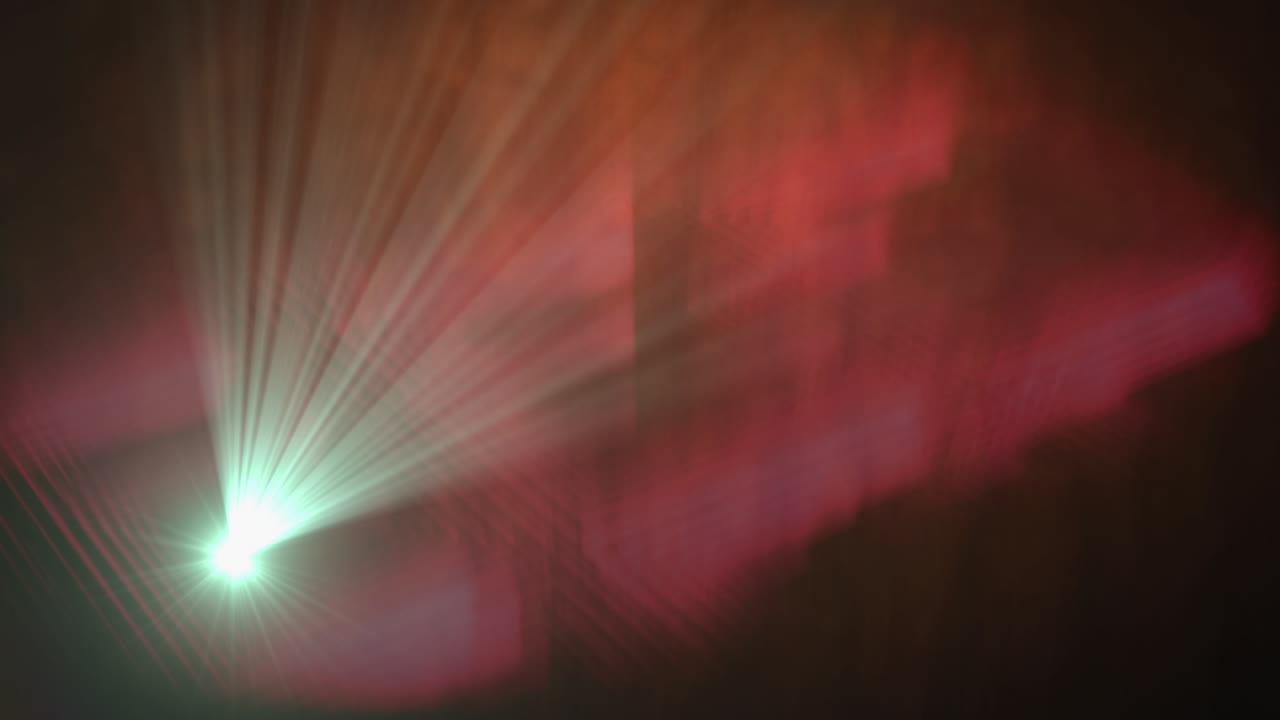 animación de senderos de luz sobre fondo rojo